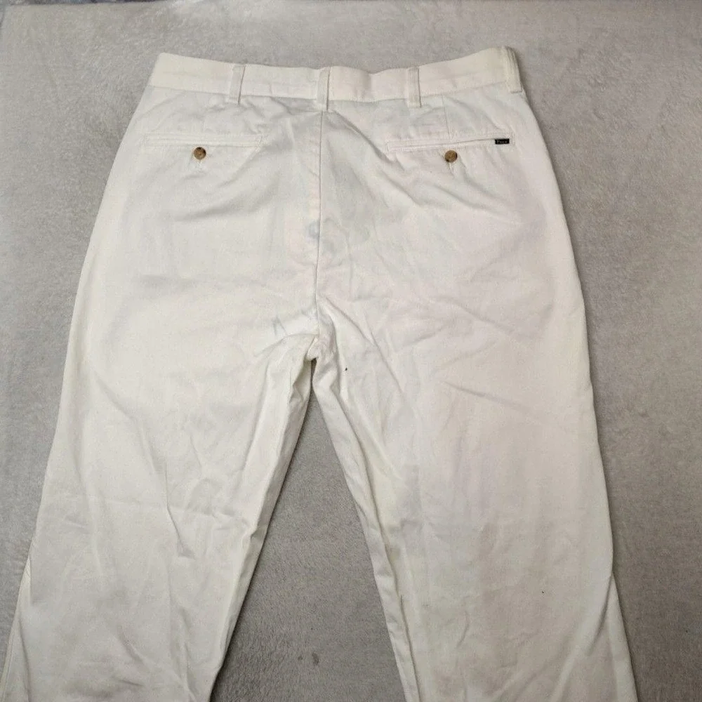 Polo Ralph Lauren Pants Mens 34x34 White Chino Classic Fit Stretch Pockets READ